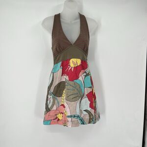DEPT Womens Halter Top Blouse Boho Festival Hippie Beach Vacation Resort Floral